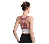 Correcteur de Posture pour Femme, attelle Dorsale réglable, améliore la Posture et soulage la Douleur, redresseur de Soutien pour la Colonne vertébrale, Le Dos, Le Cou, Les épaules (Couleur : Rose,