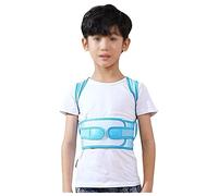 Correcteur de Posture réglable du Dos, avec Deux Sangles réglables et Panneaux en Maille Respirante pour soulager Les maux de Dos et Le Stress (Couleur : Bleu, Taille : Small)