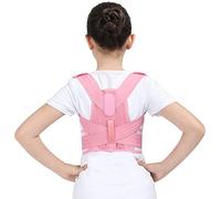 Correcteur de posture réglable pour enfants - Ceinture de soutien dorsale - Corset orthopédique pour enfants - Colonne vertébrale - Bretelles lombaires - Santé du dos - Couleur : rose - Taille : X-Lar