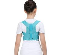Correcteur de posture réglable pour enfants - Ceinture de soutien dorsale - Corset orthopédique pour enfants - Colonne vertébrale - Bretelles lombaires - Santé du dos - Couleur : bleu - Taille : X-Lar