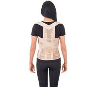 Correcteur De Posture Respirant Maintien Du Dos et Épaules LUX Ceinture lombaire dorsale clavicule Support posturale réglable orthopédique Haut et bas du dos Soulagement de la douleur LUX Beige Small