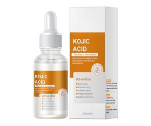 Correcteur de Taches Brunes,Essence Hydratante pour le Visage au Curcuma,Sérum Éclaircissant Correcteur de Taches Brunes,Sérum de Soin Quotidien,Sérum de Curcuma à l'Acide Kojique,30ml