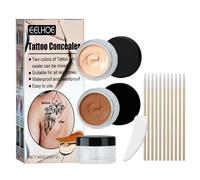 Correcteur de tatouage, bicolore imperméable, couverture haute, anti-cernes, mélangeable, pour couvrir le tatouage, les cicatrices, les taches pigmentaires, convient à tous les tons de peau