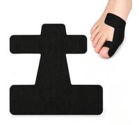 Correcteur d'Hallux Valgus Bande Adhésive Prédécoupée pour Gros Orteil | Bandes élastiques respirantes, tension réglable, anti-frottements, adaptées aux chaussures de sport.(Noir,60pcs)