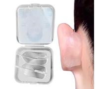 Correcteur d'oreille pour adultes - Ruban adhésif invisible transparent pour lobe d'oreille, 2 bandes de correction du lobe d'oreille, réutilisables pour la vie quotidienne, la photographie, les