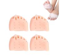 Correcteur d'Ortils en Silicone - Séparateurs et Redresseurs pour Soulager les Douleurs du Pied, les Oignons, les Orteils en Griffe et la Fasciite Plantaire (2 paires beige)
