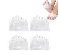 Correcteur d'Ortils en Silicone - Séparateurs et Redresseurs pour Soulager les Douleurs du Pied, les Oignons, les Orteils en Griffe et la Fasciite Plantaire (2 paires transparent)