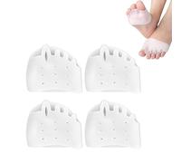 Correcteur d'Ortils en Silicone - Séparateurs et Redresseurs pour Soulager les Douleurs du Pied, les Oignons, les Orteils en Griffe et la Fasciite Plantaire (2 paires blanc)