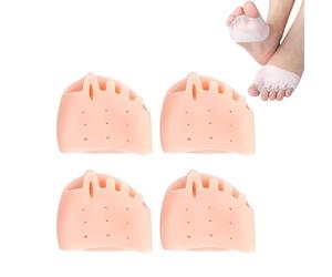 Correcteur d'Ortils en Silicone - Séparateurs et Redresseurs pour Soulager les Douleurs du Pied, les Oignons, les Orteils en Griffe et la Fasciite Plantaire (2 paires beige)