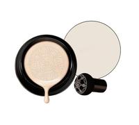 Correcteur éclaircissant - de teint hydratant de couleur naturelle 18 g, applicateur bouffant de champignon, maquillage liquide léger, couverture lisse et mélangeable, rehausseur d'éclat radieux
