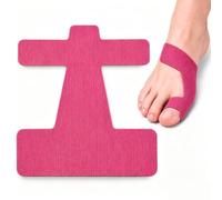 Correcteur Hallux Valgus, Bande de Kinésiologie Prédécoupée Respirante | Design ultra-fin discret, adapté aux chaussures, extensible, respirant pour hommes et femmes(Rose,40pcs)