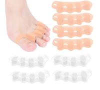 Correcteur Hallux Valgus, Séparateur Orteil, 4 Paire Séparateurs D'orteils, Separateur Orteil en Gel pour Orteils Chevauchés, Soulage Les Pieds