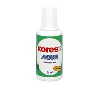 Correcteur liquide - KORES - AQUA 20 ml - Blanc - Boîte présentoir de 10