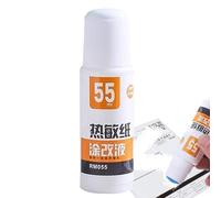 Correcteur pour papier thermique - Liquide effaçant au stylo | Design anti-étouffement 55 ml/30 ml élimine l'écriture à la main