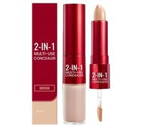 Correcteur stick 2-en-1 à couvrance totale, hydratant et illuminateur, maquillage naturel léger, doux et non irritant pour la peau, waterproof et longue tenue pour tous types de peau (brown*1)