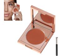 Correcteur Underreye, correcteur de couleurs étanche pour les cercles sombres avec pinceau, une taille sous le cache-œil, dissimuler et éclairer les cercles sombres de fond de teint durable (orange)
