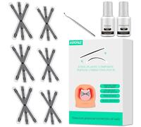 Correcteurs d'ongles incarnés triplés, soulagement rapide des ongles incarnés, kit d'outils de retrait pour ongles incarnés à la maison, courbe correcte pour gros orteil incarné Lifter colle à l'ongle
