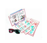 Correction visuelle, appareil d'entraînement oculaire stéréo, thérapie, rouge/vert, incompatibilité, cartes Pour une utilisation DIY(A)