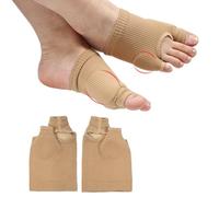 Corrector de Juanetes, 1 Paire Coussin pour Oignons Manchon Respirant Confortable Correcteur d'Oignons Protecteur Gardes pour Jour et Nuit Soutien pour Hommes Femmes Gros et Petit Orteil (S)