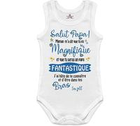 Corredino Neonato Bodys Coton Blanc pour Nouveau-Né 'Futur Maman'