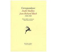 Correpondance André Baillon Jean-Richard Bloch 1920-1930