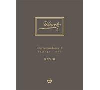 Correspondance 1, 1741/1742 - 1760 Uvres complètes. Tome XXVIII - Denis Diderot - Hermann - broché - Lettres