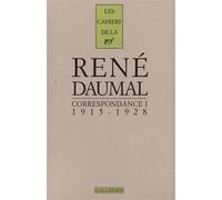 Correspondance 1915-1928 - René Daumal - Gallimard - broché - Livre
