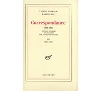 Correspondance - 1921-1937 - Valery Larbaud - Gallimard - Livre