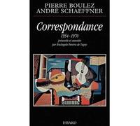 Correspondance (1954-1970) - André Schaeffner - Fayard - broché - Anthologie