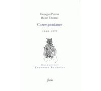 Correspondance 1960 - 1977 - Henri Thomas - Fario - broché - Roman