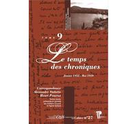 Correspondance Alexandre Vialatte-Henri Pourrat - 1916-1959: Tome 9, Le temps des chroniques/ Janvier 1952 - Mai 1959