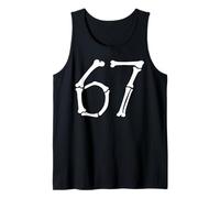 Correspondance Amusante pour Halloween avec 67 numéros Soixante-Sept en Forme d'os Débardeur