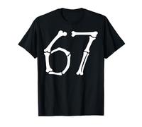 Correspondance Amusante pour Halloween avec 67 numéros Soixante-Sept en Forme d'os T-Shirt