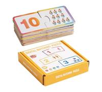 Correspondance des chiffres - Puzzle mathématique en bois de couleur, à partir de 3 ans, compétences cognitives auto-correctives, durable et sûr | Parfait pour les voyages, les salles de