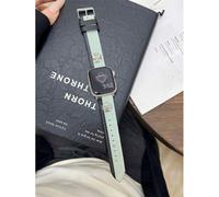 Correspondance Des Couleurs Chrome Hearts Pour Apple Watch Bracelet De Montre Apple Iwatch9 Bracelet De Montre S876 Niche Se-Denim Colorblock Chrome Hearts ¿ Bleu Lac - 42 Mm/44 Mm/45 Mm/49 Mm