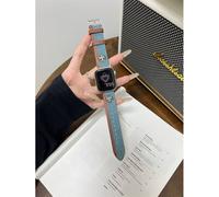 Correspondance Des Couleurs Chrome Hearts Pour Apple Watch Bracelet De Montre Apple Iwatch9 Bracelet De Montre S876 Niche Se-Denim Colorblock Chrome Hearts ¿ Bleu Vintage - 42 Mm/44 Mm/45 Mm/49 Mm