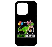 Correspondance Entre Le Dinosaure Sistersaurus T-Rex et la Famille Sœur Saurus Coque pour iPhone 15 Pro