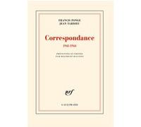 Correspondance Francis Ponge (Auteur), Jean Tardieu (Auteur), Delphine Hautois (Edité par)