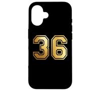 Correspondance Graphique des Sports d'équipe 36 numéros Trente-Six Coque pour iPhone 16