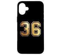 Correspondance Graphique des Sports d'équipe 36 numéros Trente-Six Coque pour iPhone 16 Plus