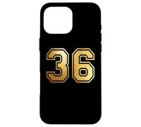 Correspondance Graphique des Sports d'équipe 36 numéros Trente-Six Coque pour iPhone 16 Pro Max