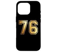 Correspondance Graphique des Sports d'équipe 76 numéros Soixante-Seize Coque pour iPhone 16 Pro