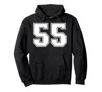 Correspondance Graphique Universitaire des Sports d'équipe 55 numéros Cinquante-Cinq Sweat à Capuche