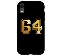 Correspondance Graphique Universitaire des Sports d'équipe 64 numéros Soixante-Quatre Coque pour iPhone XR