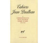 Jean Paulhan, André Suares – Cahiers Jean Paulhan N° 4 – Correspondance (1925-1940) – Gallimard