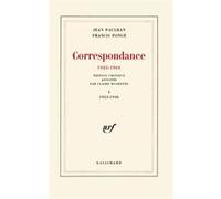 Jean Paulhan & Francis Ponge – Correspondance (1923–1946) – Tome 1 – Éd. Claire Boaretto – Livre
