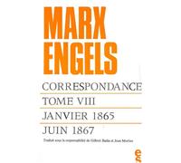 Correspondance Marx Engels (1865-1867) Tome 8 - Karl Marx - Sociales - broché - Livre