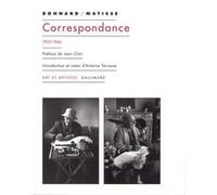 Correspondance Pierre Bonnard (Auteur), Henri Matisse (Auteur), Jean Clair (Préface)