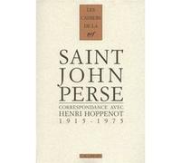 Correspondance Saint-John Perse (Auteur), Henri Hoppenot (Auteur)