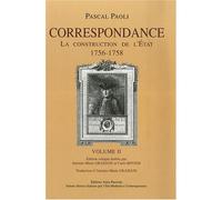 Correspondance V2 Tome 2 Correspondance - Pasquale Paoli - Piazzola Alain Eds - broché - Etude